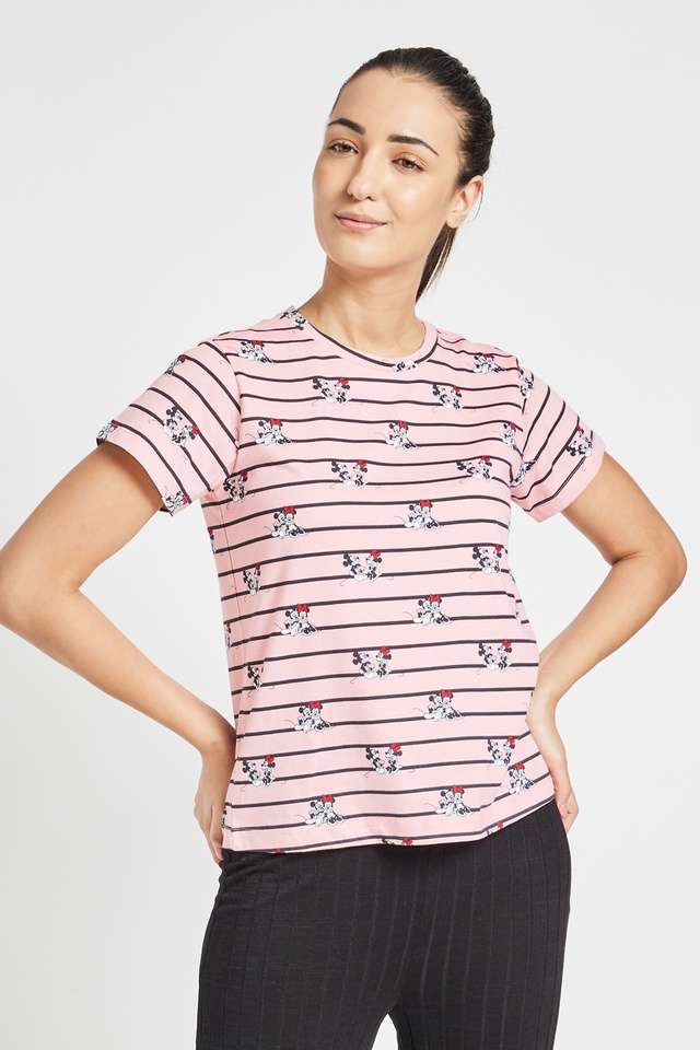 Stripes-Cotton-Round-Neck-Women-s-T-Shirt