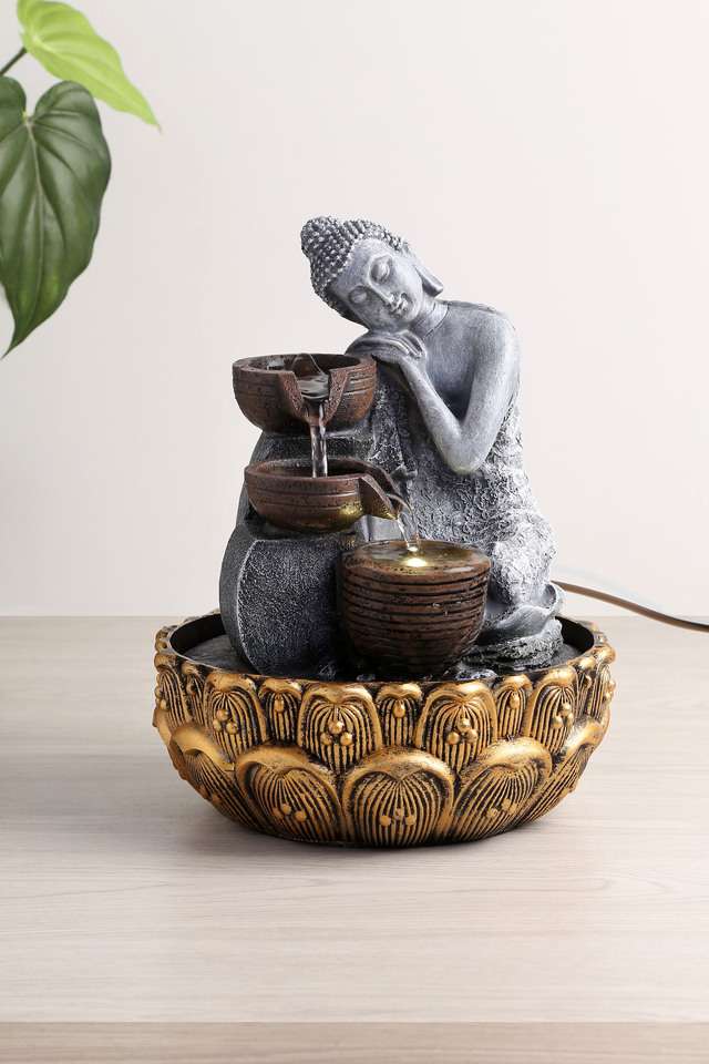Grey-Resting-Buddha-Fountain