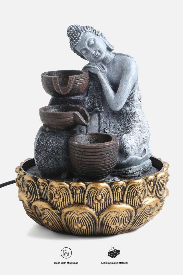 Grey-Resting-Buddha-Fountain