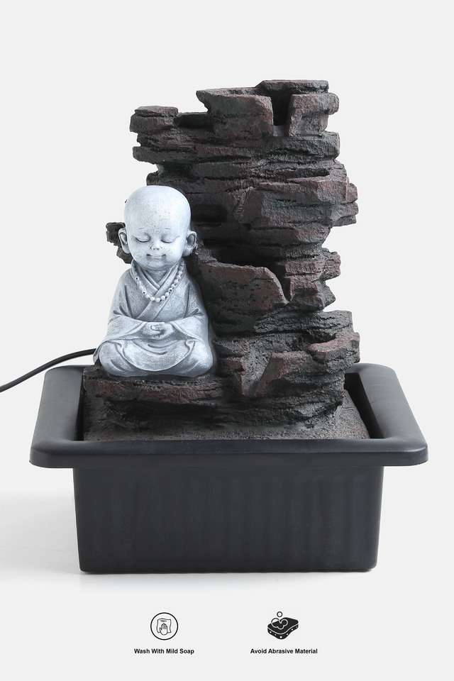 Grey-Stone-Monk-Fountain