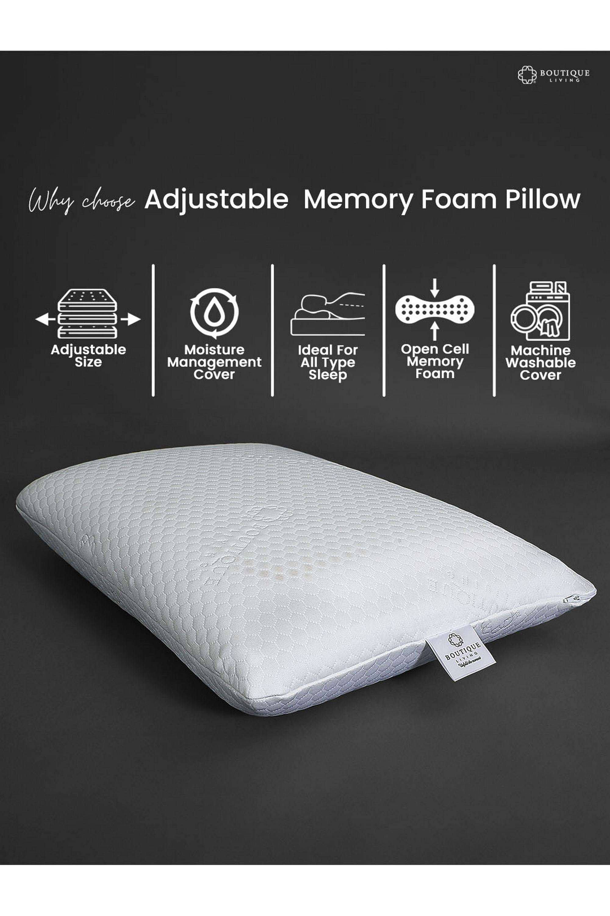 Adjustable-Memory-Foam-Ergonomic-Support-Pillow---Pack-of-1-(60-L-cm-x-40-W-cm)