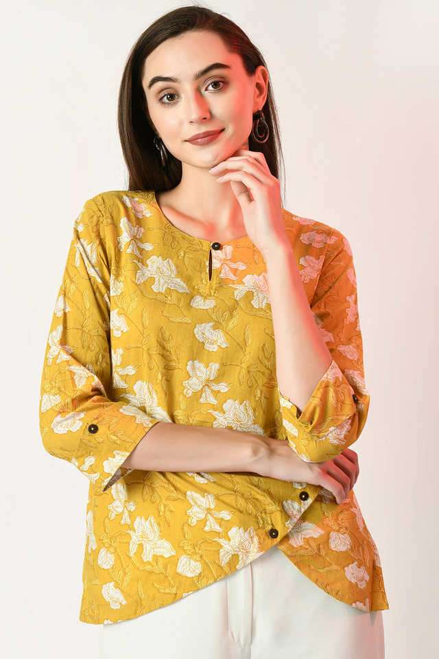 myshka Floral Cotton V-Neck Women Top-picture-16