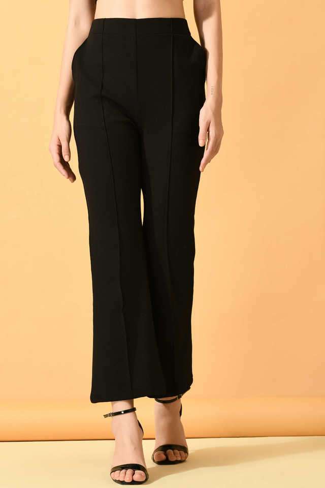 myshka Solid Relaxed Fit Lycra Women Casual Wear Trousers-picture-31