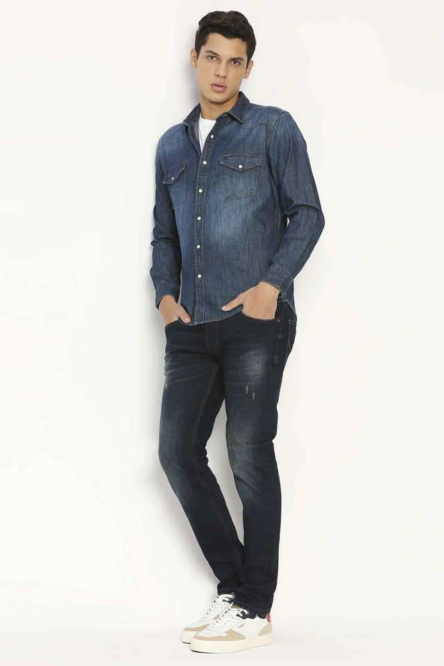 Solid-Cotton-Regular-Fit-Men-s-Casual-Shirt