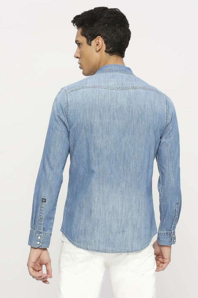Solid-Cotton-Regular-Fit-Men-s-Casual-Shirt