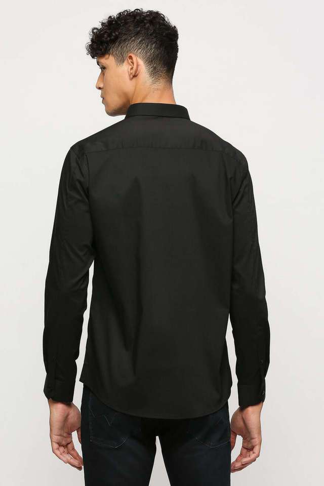 Solid-Blended-Fabric-Regular-Fit-Men-s-Casual-Wear-Shirt
