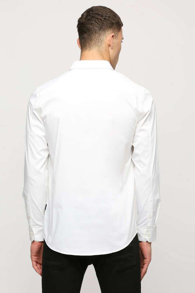 Solid-Cotton-Stretch-Regular-Fit-Men-s-Casual-Shirt