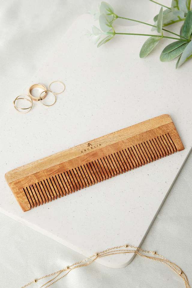 Anti-Leech-Organic-Pure-Neem-Wood-Comb---Brown
