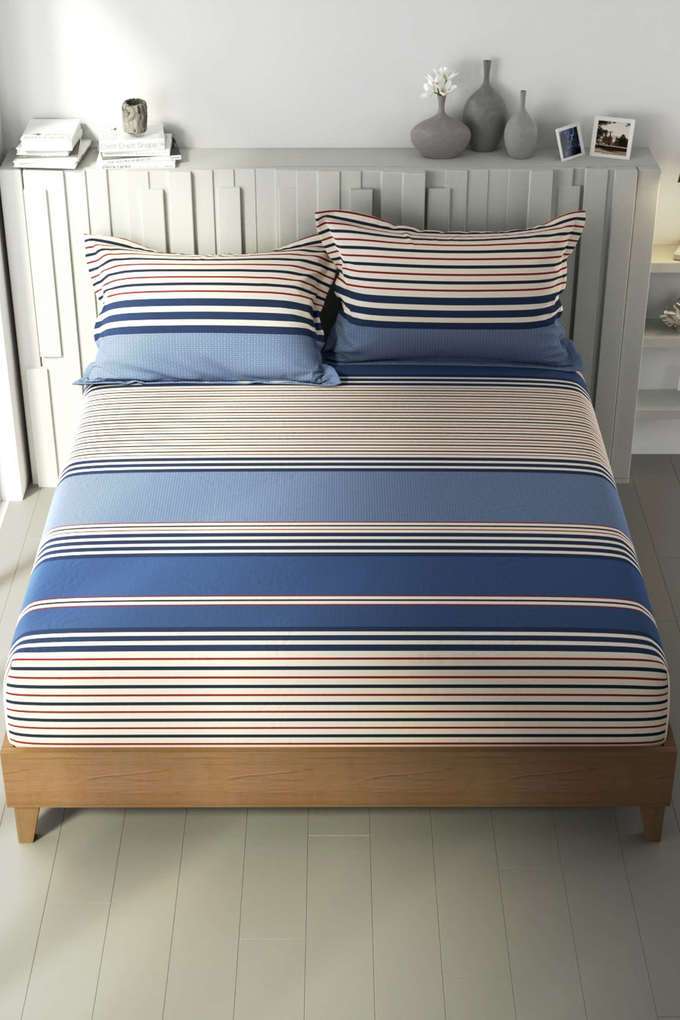 100--Premium-Cotton-Fitted-Elastic-Corners-King-Bedsheet-with-2-Pillow-Covers