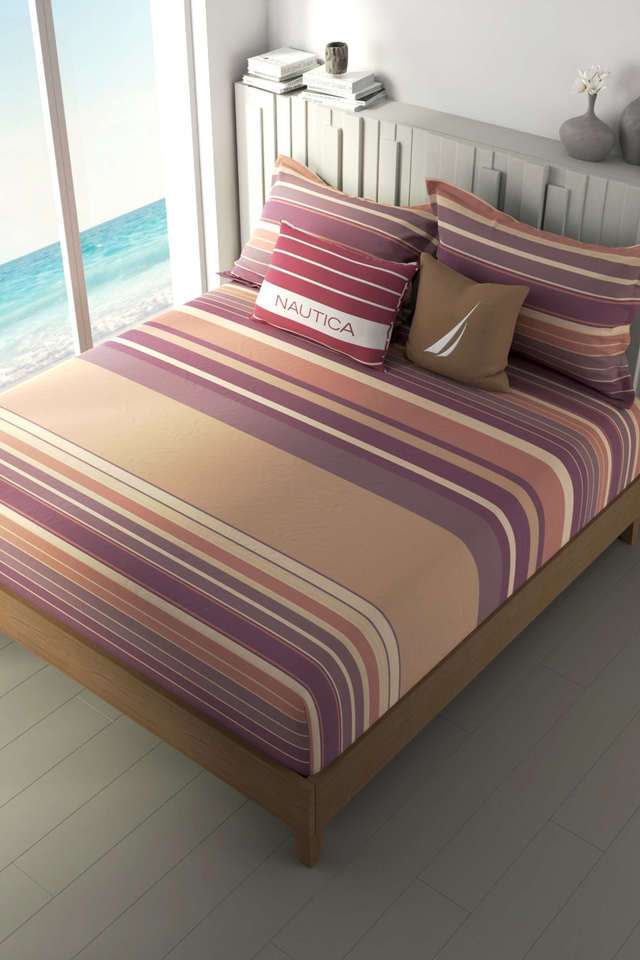 100--Premium-Cotton-Fitted-Elastic-Corners-King-Bedsheet-with-2-Pillow-Covers