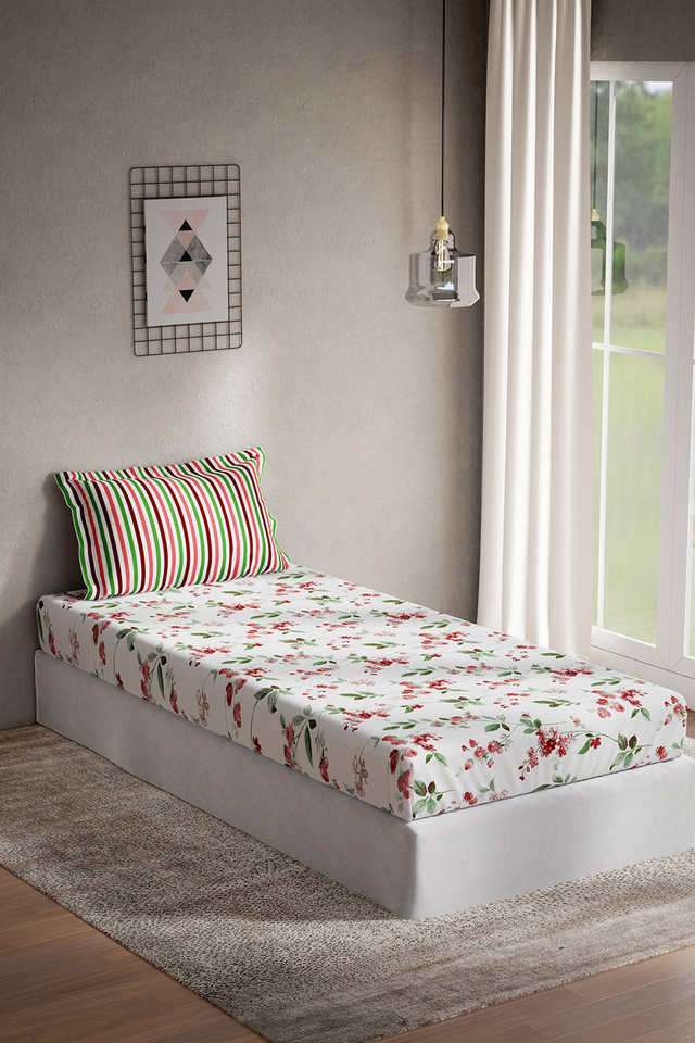 Floral-Cotton-144-TC-Single-Bedsheet