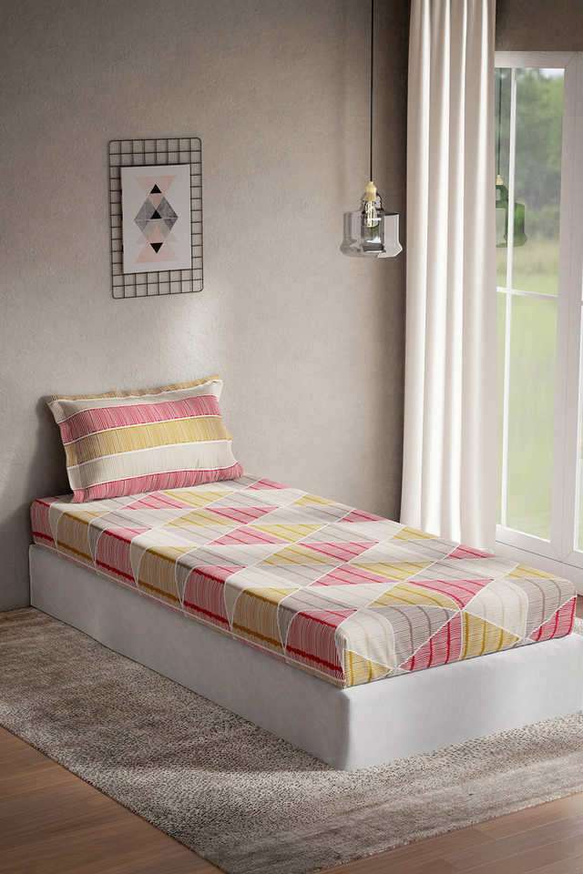 Geometric-Cotton-144-TC-Single-Bedsheet