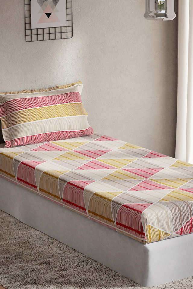 Geometric-Cotton-144-TC-Single-Bedsheet
