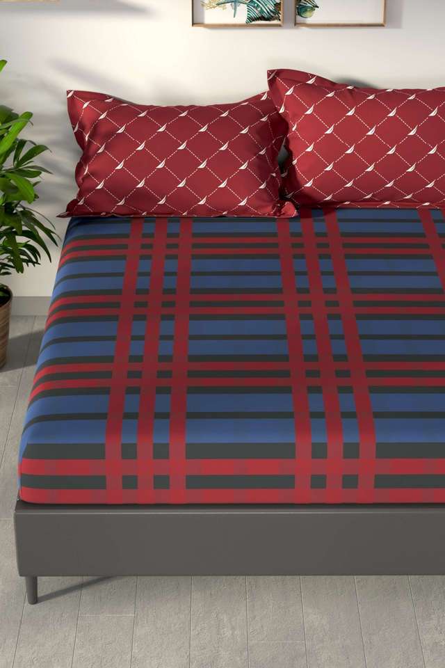 Pacific-Coast-100--Premium-Cotton-King-Bedsheet-With-2-Pillow-Covers