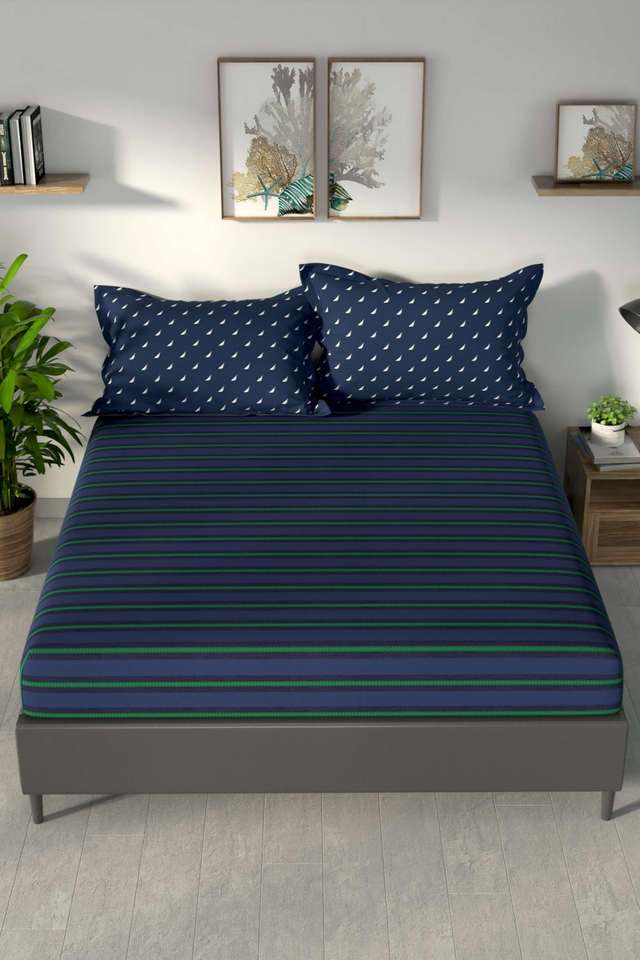 Pacific-Coast-100--Premium-Cotton-King-Bedsheet-With-2-Pillow-Covers