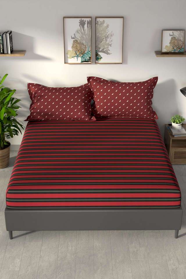 Pacific-Coast-100--Premium-Cotton-King-Bedsheet-With-2-Pillow-Covers