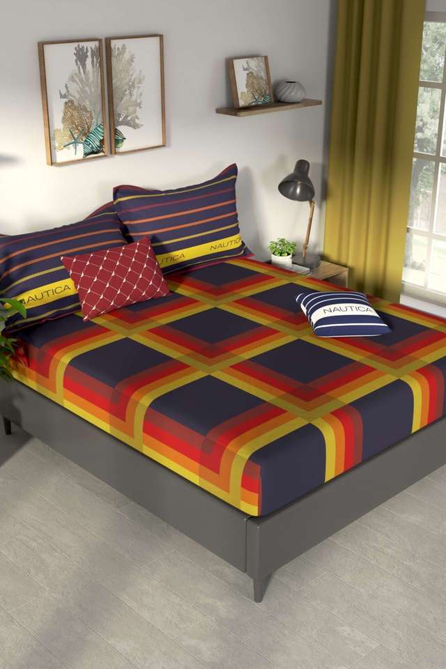 Pacific-Coast-100--Premium-Cotton-King-Bedsheet-With-2-Pillow-Covers