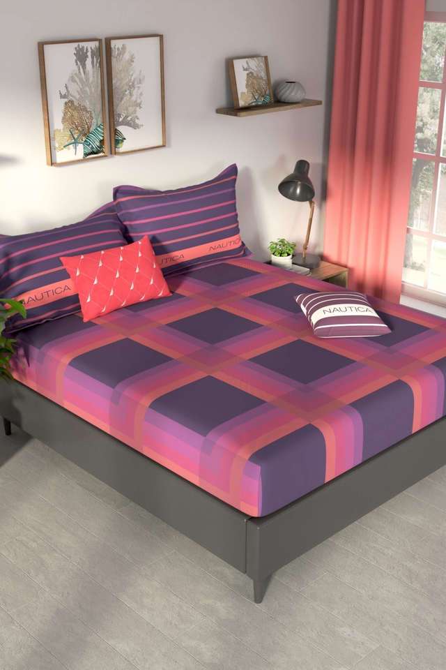 Pacific-Coast-100--Premium-Cotton-King-Bedsheet-With-2-Pillow-Covers