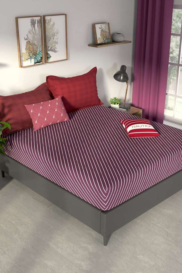 Pacific-Coast-100--Premium-Cotton-King-Bedsheet-With-2-Pillow-Covers