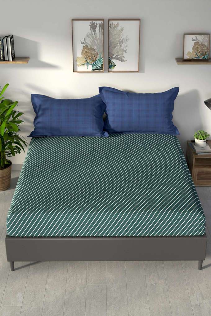 Pacific-Coast-100--Premium-Cotton-King-Bedsheet-With-2-Pillow-Covers