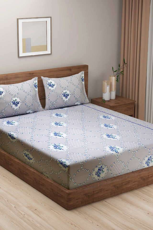 Precious-Pearl-250-TC-Cotton-Printed-King-Fitted-Sheet-Pack-of-3