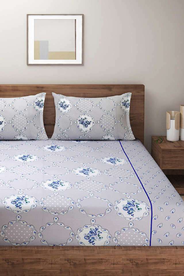 Precious-Pearl-250-TC-Cotton-Printed-King-Fitted-Sheet-Pack-of-3