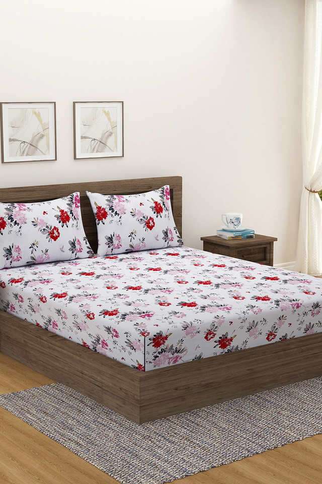 Prakriti-180-TC-Poly-Cotton-Floral-Single-Single-Bedsheet-Pack-of-2