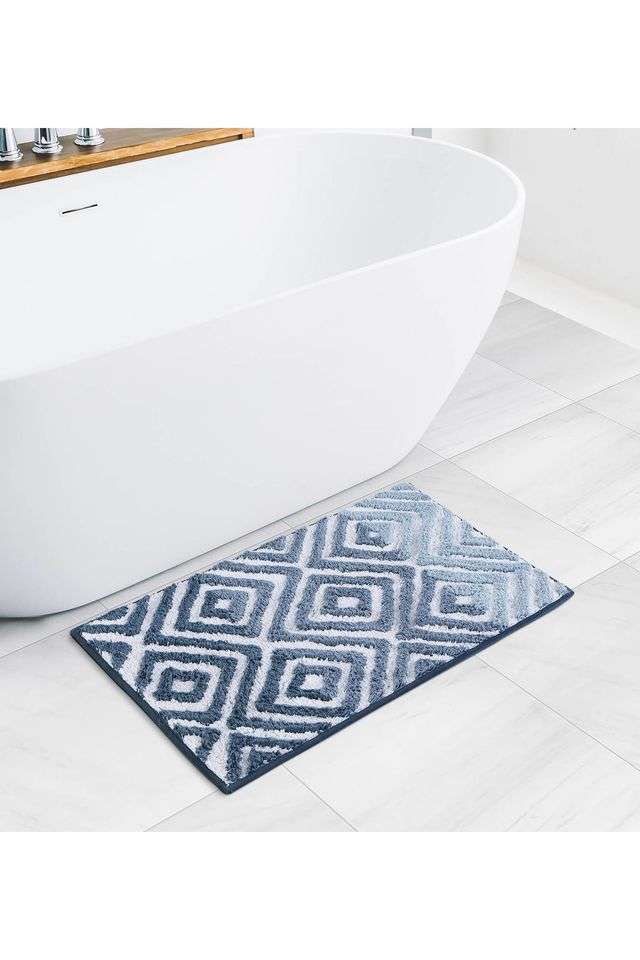 Quick-Dry-Anti-Skid-Bath-Mat -Blue