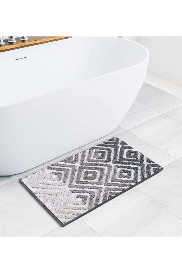 Quick-Dry-Anti-Skid-Bath-Mat -Grey