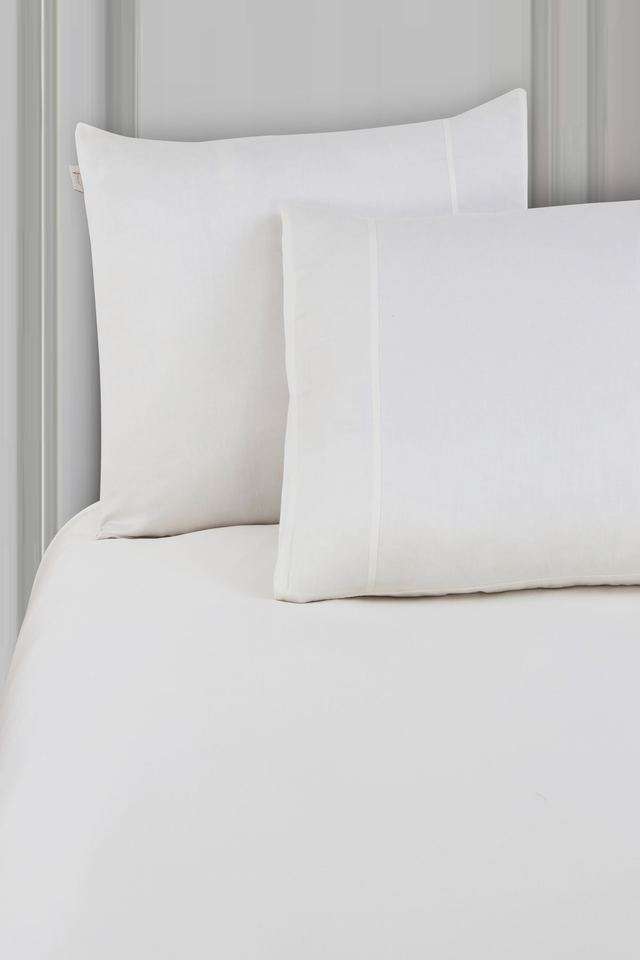 Madison-Avenue-Cotton-with-Light-Silky-and-Sateen-Sheets-400-Thread-Count-Super-King-Size-Bedsheet-with-2-Pillow-Cover---Off-White