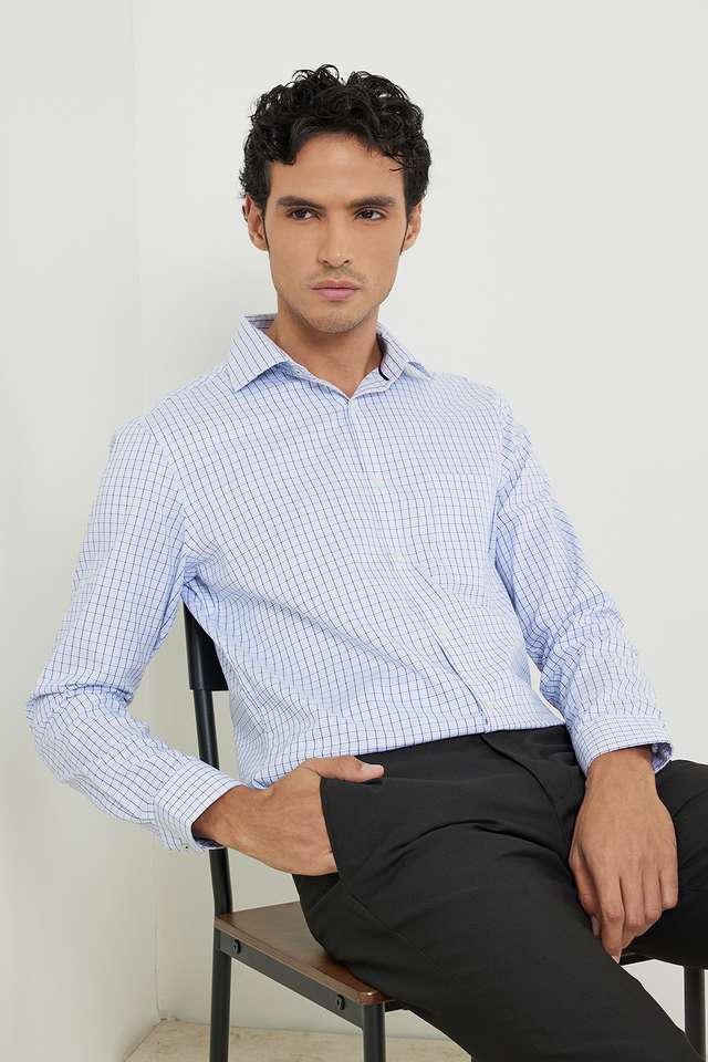 Checks-Cotton-Slim-Fit-Men-s-Work-Wear-Shirt
