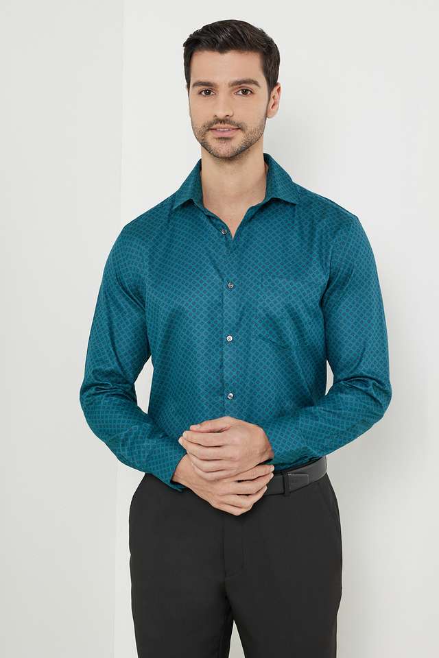Printed-Cotton-Slim-Fit-Men-s-Work-Wear-Shirt