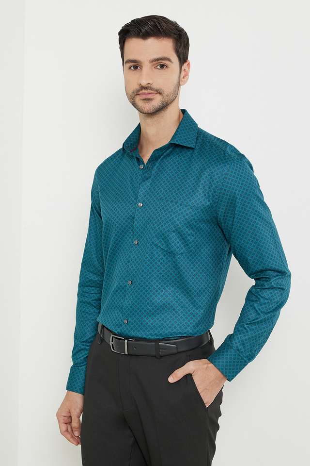Printed-Cotton-Slim-Fit-Men-s-Work-Wear-Shirt