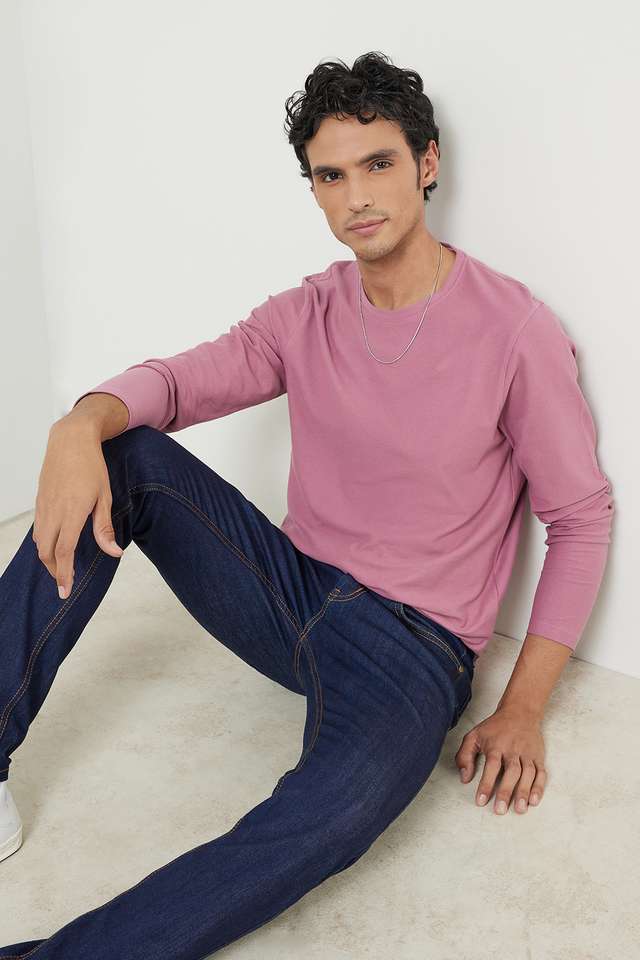 Solid-Cotton-Crew-Neck-Men-s-T-Shirt