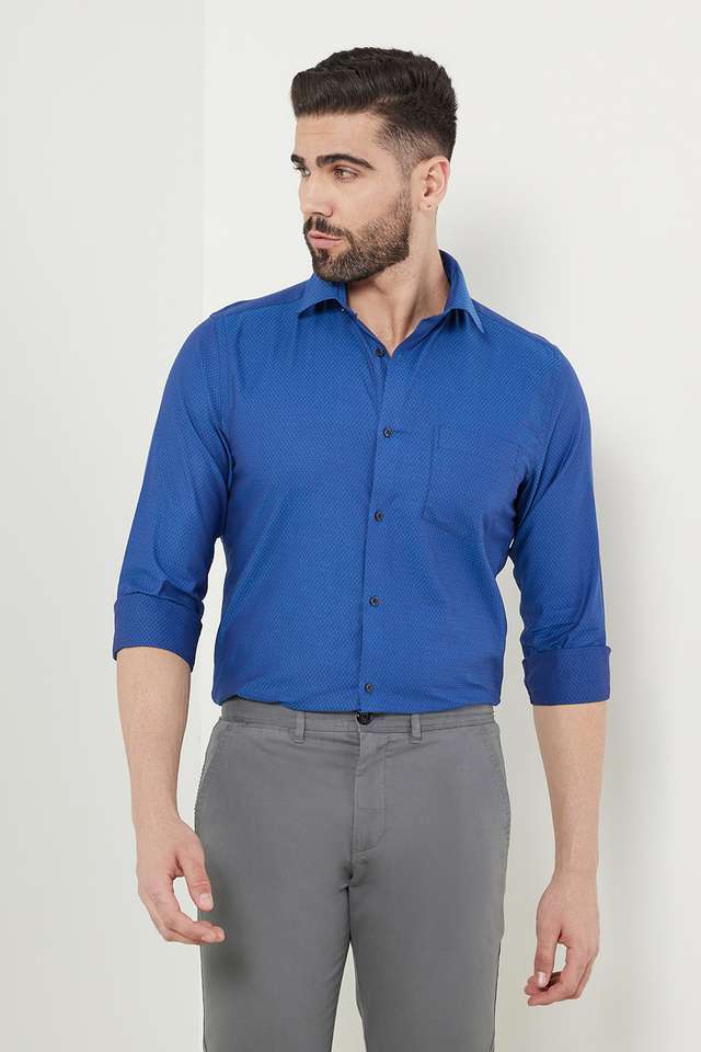 Textured-Cotton-Slim-Fit-Men-s-Work-Wear-Shirt