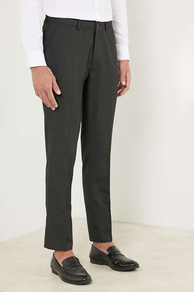 Solid-Polyester-Viscose-Slim-Fit-Men-s-Formal-Trousers