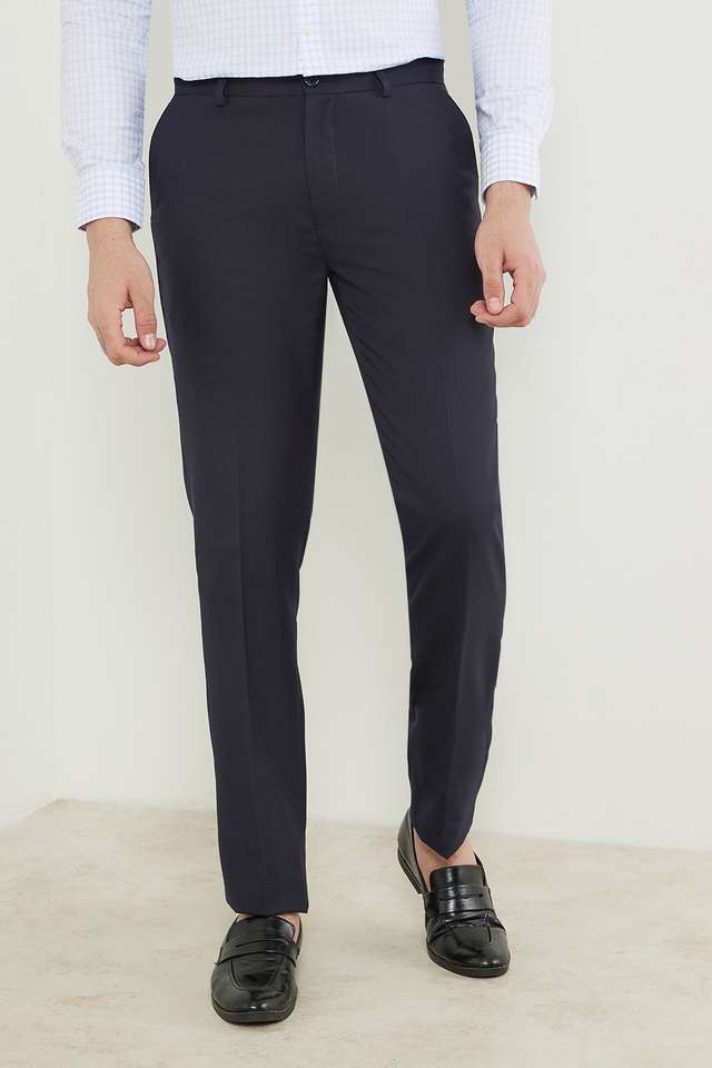 Solid-Polyester-Viscose-Slim-Fit-Men-s-Formal-Trousers
