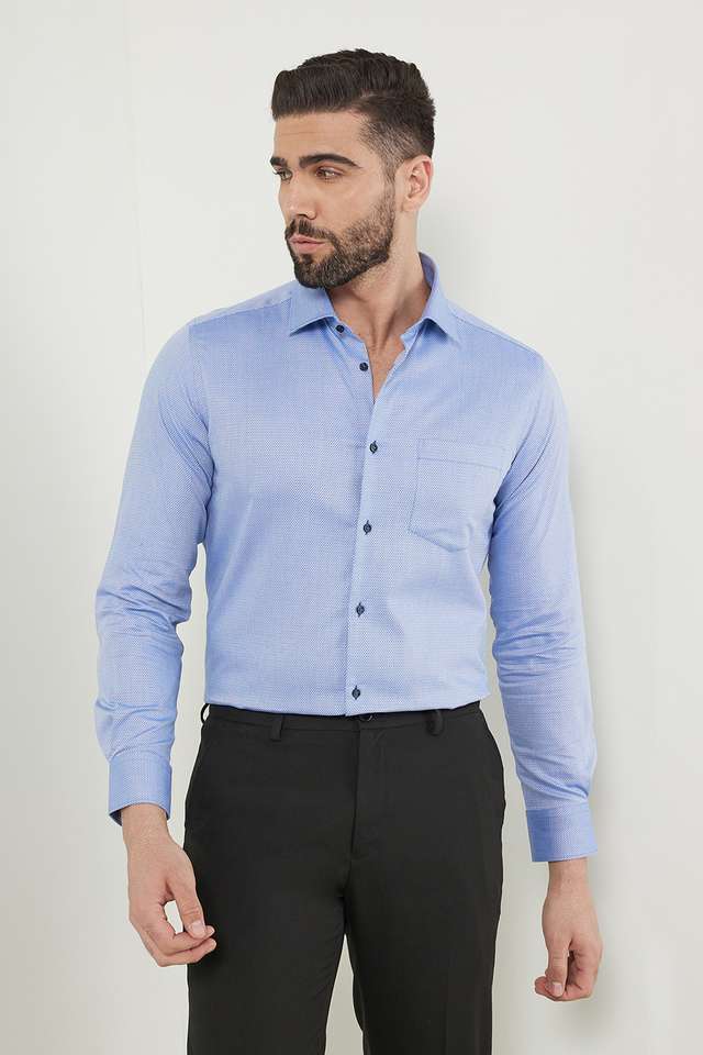 Textured-Cotton-Slim-Fit-Men-s-Work-Wear-Shirt