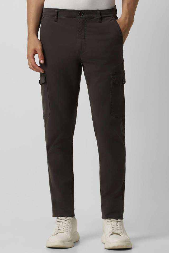 Solid-Cotton-Regular-Fit-Men-s-Casual-Trousers
