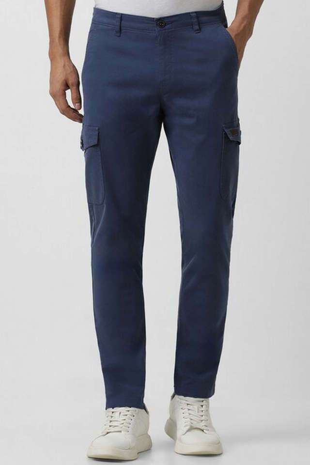 Solid-Cotton-Regular-Fit-Men-s-Casual-Trousers