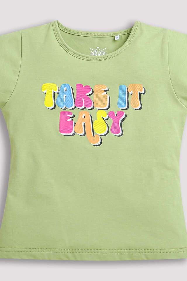 Printed-Polyester-Round-Neck-Girl-s-Top