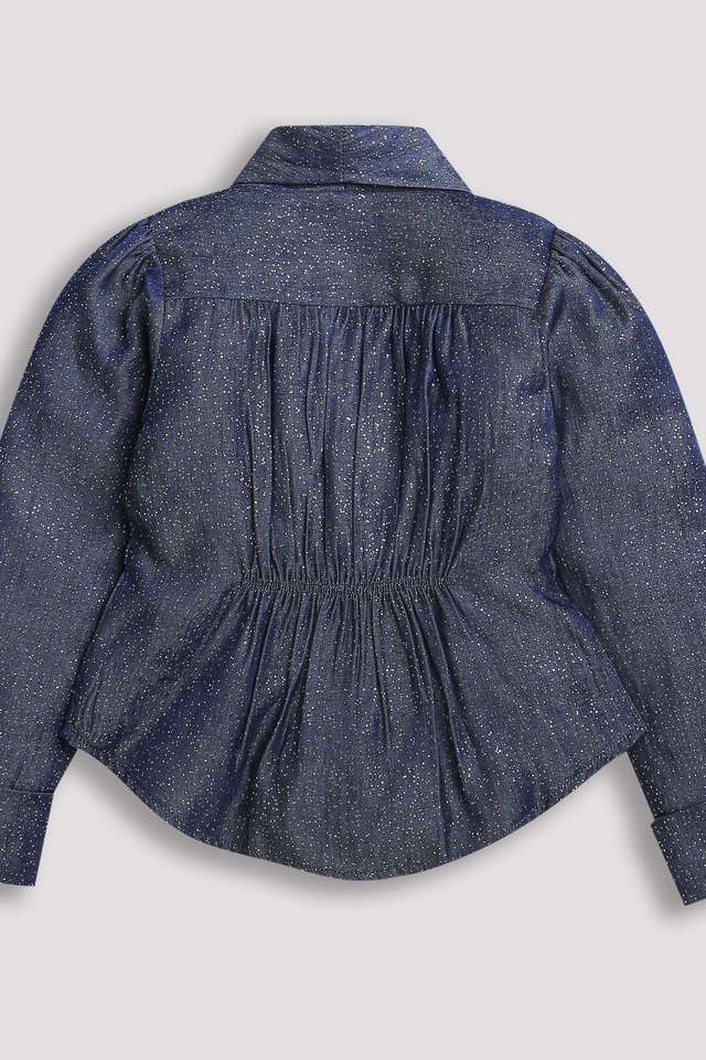 Printed-Polyester-Collar-Neck-Girl-s-Top