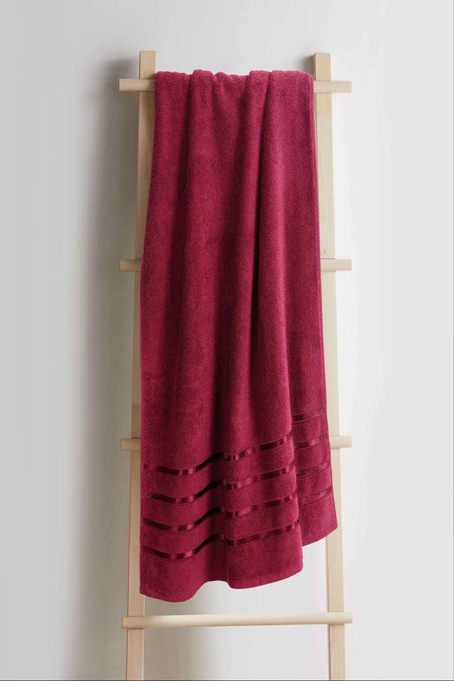 Roman-100--Cotton-Large-Bath-Towel-with-Super-Absorption-Quick-Dry-600gsm-75x150-cm-Marsala-New-(Pack-of-1)