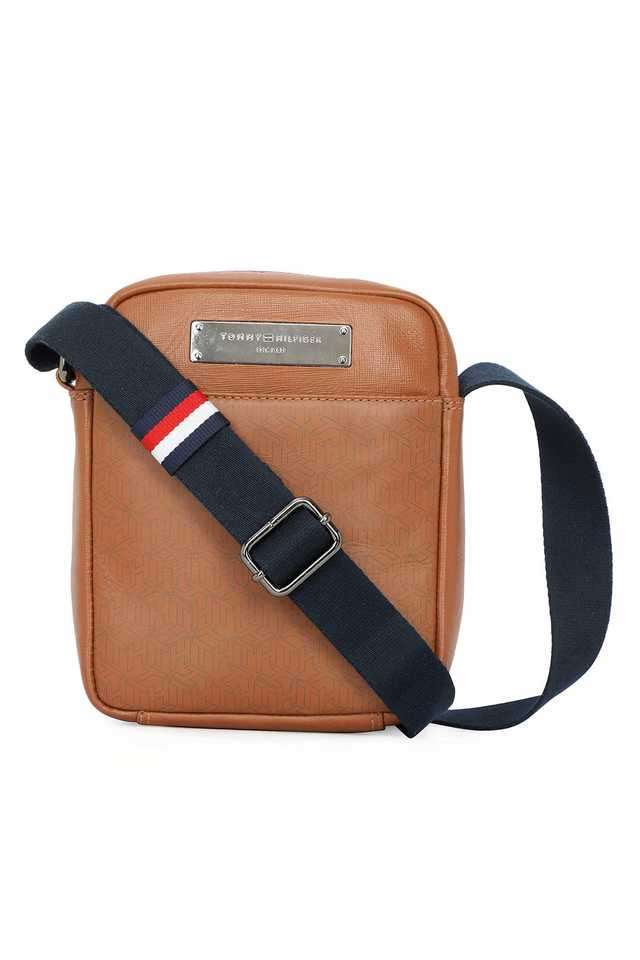 Men-Leather-Zipper-Closure-Vertical-Crossbody-Bag