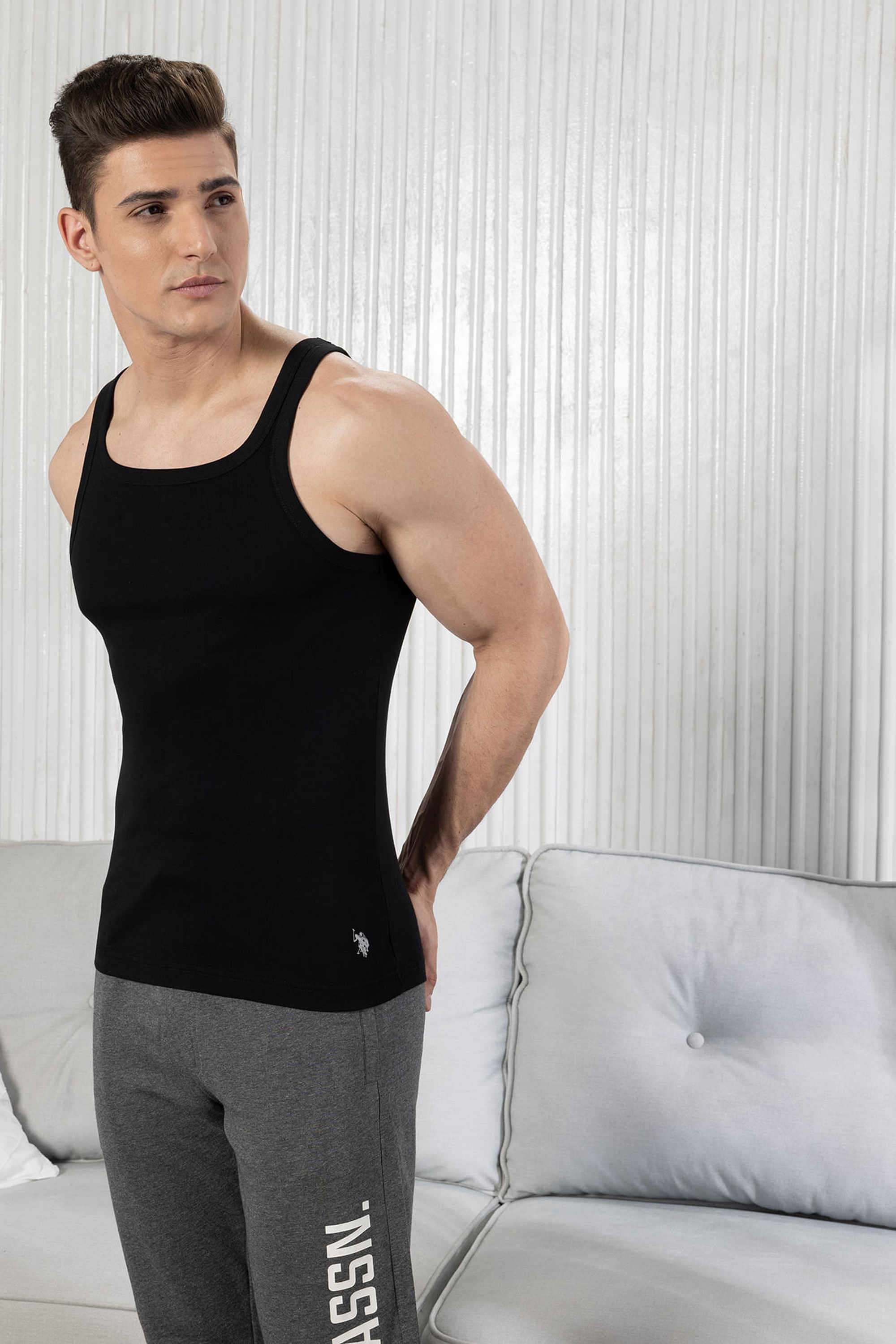 Solid-Cotton-Blend-Regular-Fit-Men-s-Vest