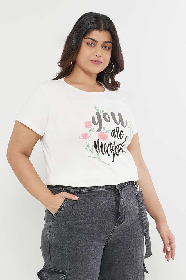 Plus-Size-Graphic-Print-Cotton-Round-Neck-Women-s-T-Shirt