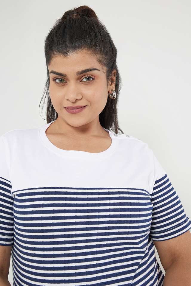 Plus-Size-Graphic-Cotton-Blend-Round-Neck-Women-s-T-Shirt