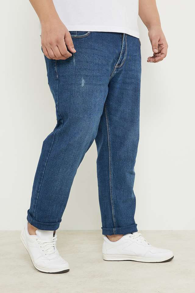 Plus-Size-Mid-Rise-Dark-Wash-Cotton-Lycra-Regular-Fit-Men-s-Jeans