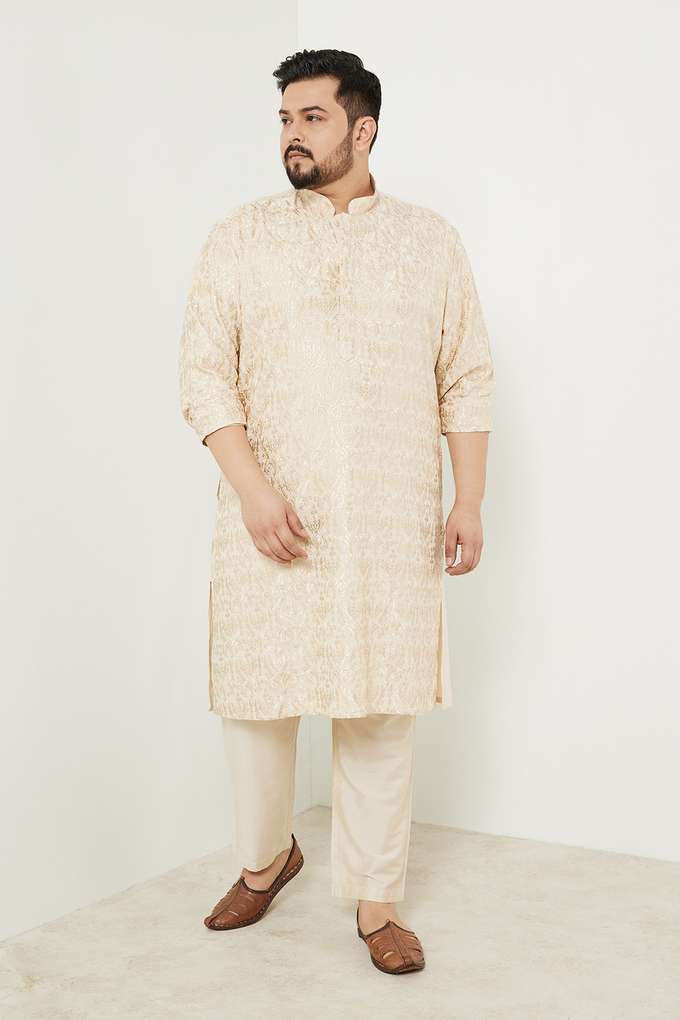 Plus-Size-Embroidered-Rayon-Men-s-Festive-Wear-Kurta