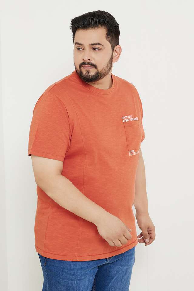 Solid-Cotton-Regular-Fit-Men-T-Shirt